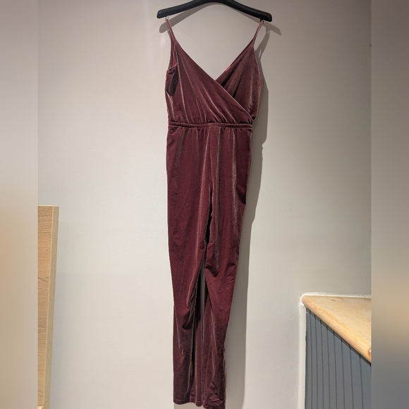 Velvet Jumpsuit old pink Guess size S - Picture 1 of 4